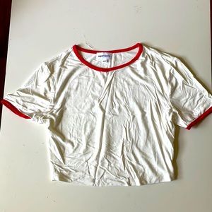 Superdown White/red tshirt  XXS